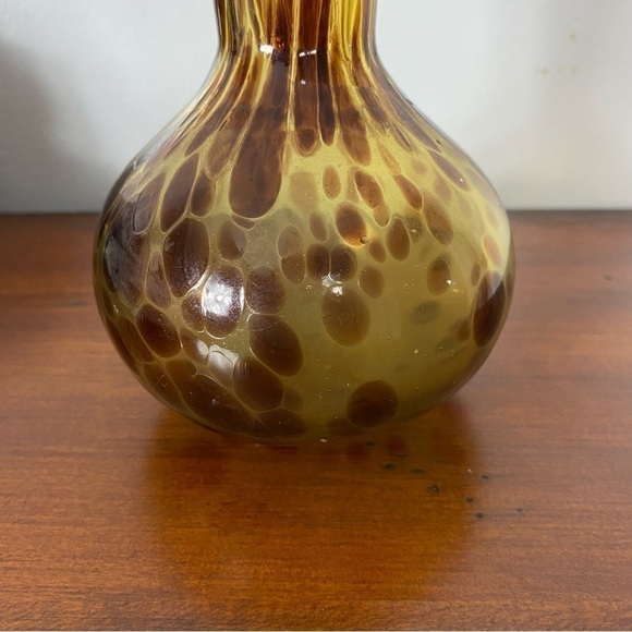 Vintage Tortoise Shell Handblown glass Vase - Picture 5 of 6